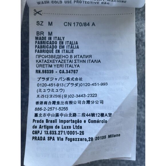 Miu Miu Gray Embellished Cropped Polo Sweatshirt W/ Button Front - Picture 11 of 11